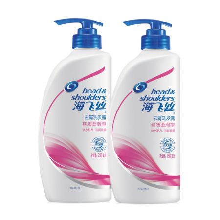 海飞丝去屑洗发露丝质柔滑型750ML*2