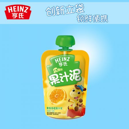 亨氏乐维滋果汁泥（苹果香橙）120g 婴儿辅食 宝宝零食