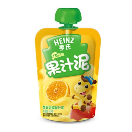 亨氏乐维滋果汁泥（苹果香橙）120g 婴儿辅食 宝宝零食