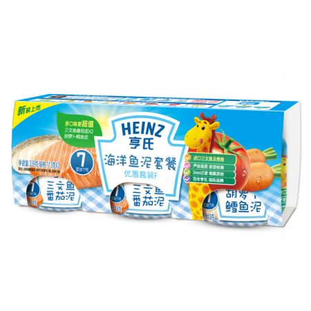 Heinz亨氏海洋鱼泥套餐（优惠套装F)113g*3 宝宝辅食