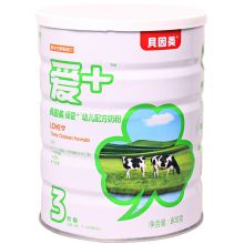 贝因美绿爱+幼儿配方奶粉3段800g/克*4罐装
